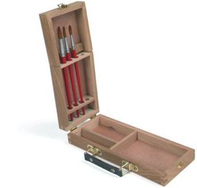 Λαβή 4 επίπεδα πλαίσια 26 X 10,5 X 5cm εμπορευματοκιβωτίων αποθήκευσης τέχνης βουρτσών μέγεθος