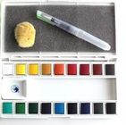 12 / 18/σύνολο χρωμάτων Watercolor 24pcs/των πλαστικών παιδιών χρωμάτων ζωγραφικής τέχνης κιβωτίων στερεών