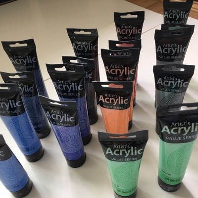 Ακρυλική σειρά 100ml & 75ml Phoenix αξίας χρώματος ζωγραφικής καλλιτεχνών