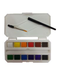 12 / 18/σύνολο χρωμάτων Watercolor 24pcs/των πλαστικών παιδιών χρωμάτων ζωγραφικής τέχνης κιβωτίων στερεών
